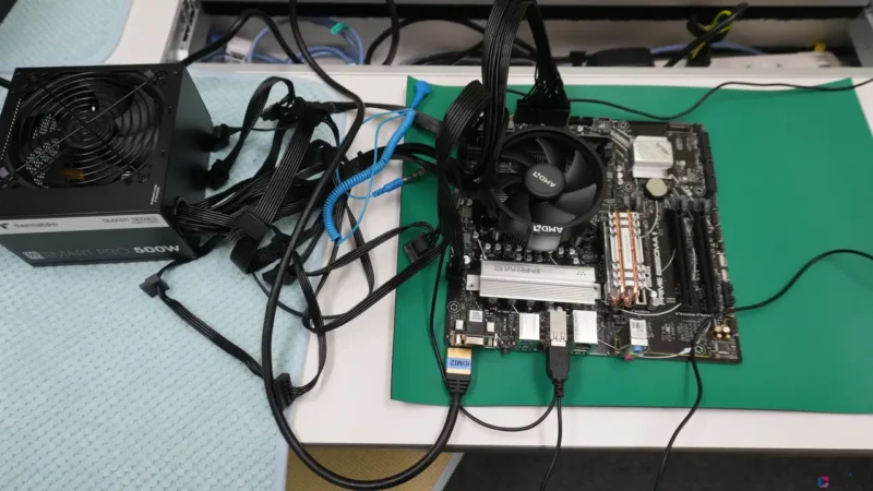 主要パーツのみで簡易的な動作確認を行います