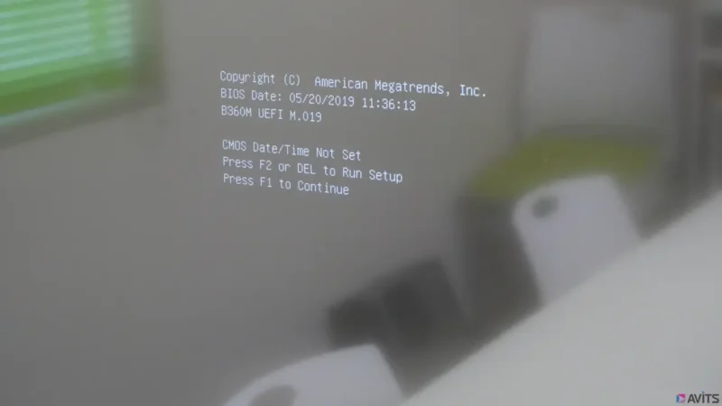 電源を入れるとWindowsではなくBIOSのエラーが表示されます