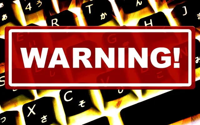 ウイルスの警告